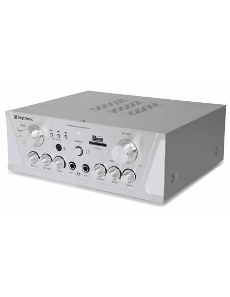 Skytronic AV420S Amplificador Karaoke FM/USB/SD Plata  - 9