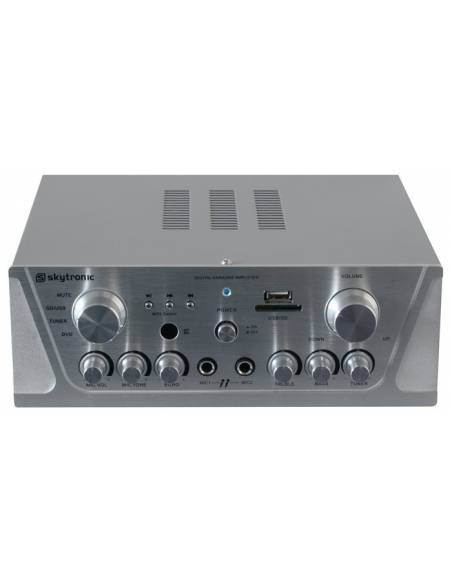Skytronic AV420S Amplificador Karaoke FM/USB/SD Plata  - 10