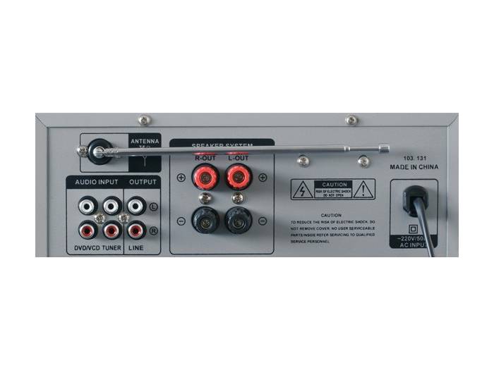Skytronic AV420S Amplificador Karaoke FM/USB/SD Plata  - 11