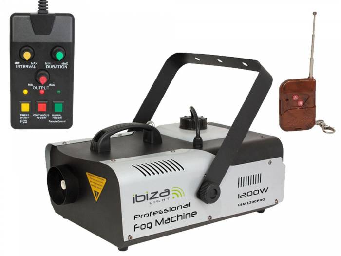 Ibiza Light LSM1200PRO - Máquina de Humo de 1200w con Mando Inalámbrico y DMX - 2
