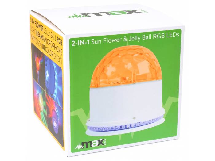 Max SSL10LED Spinning Sunflower 48 RGB LEDs con Jellyball - 14