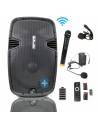 Pyle PPHP1541WMU - Altavoz Portatil con Bateria y Microfonia 1200w