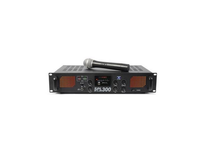 SKYTEC 175.560 SPL 300VHF MP3  Amplificador con LEDs Ámbar + EQ Negro - 1