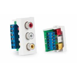 Panel de conexión 3 x RCA WP-43R - 1