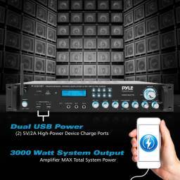 Pyle P3001BT - Amplificador USB/SD Bluetooth Karoake,3000w