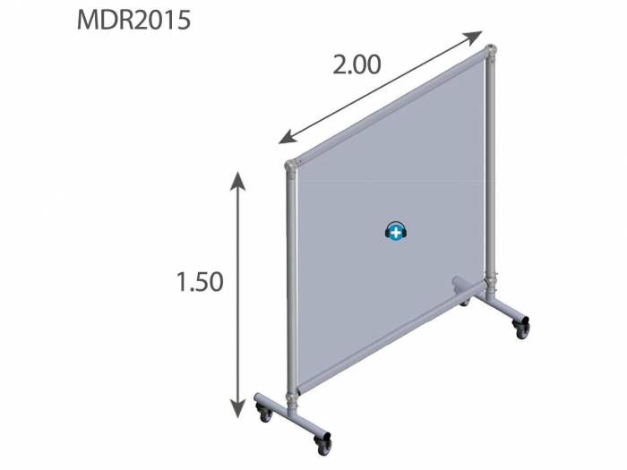 FANTEK Manparas Desmontables Montaje Ultrarrapido- MDR2015 Soporte con Ruedas 200cm  ancho x 150 cm alto - 5