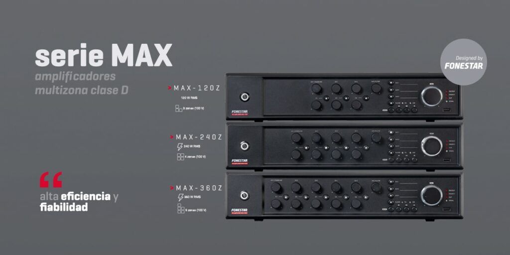 Nuega gama de amplificadores MAX con Zonas 