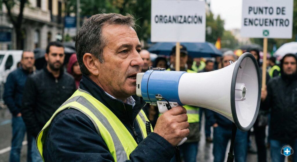 megafono en evento publicio