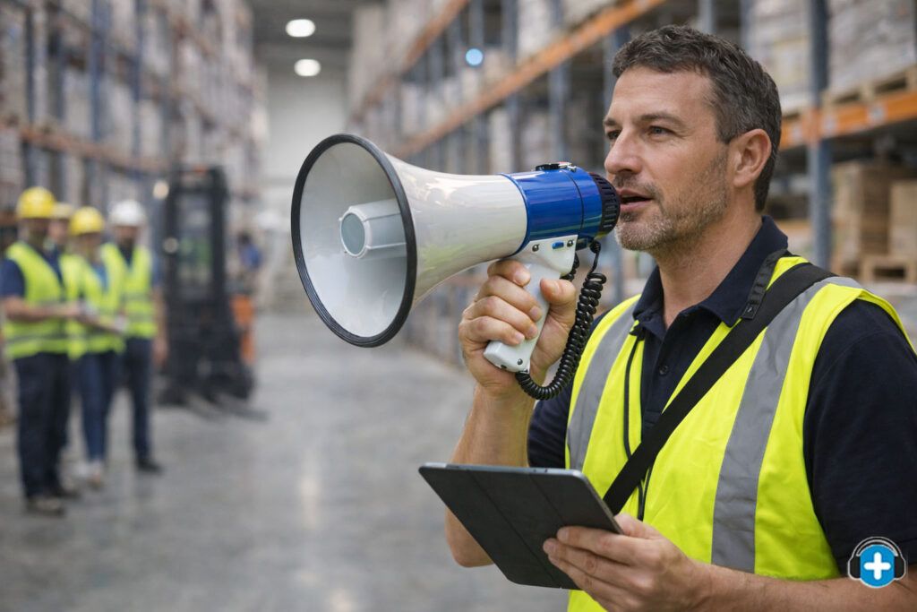 Megafono para almacen