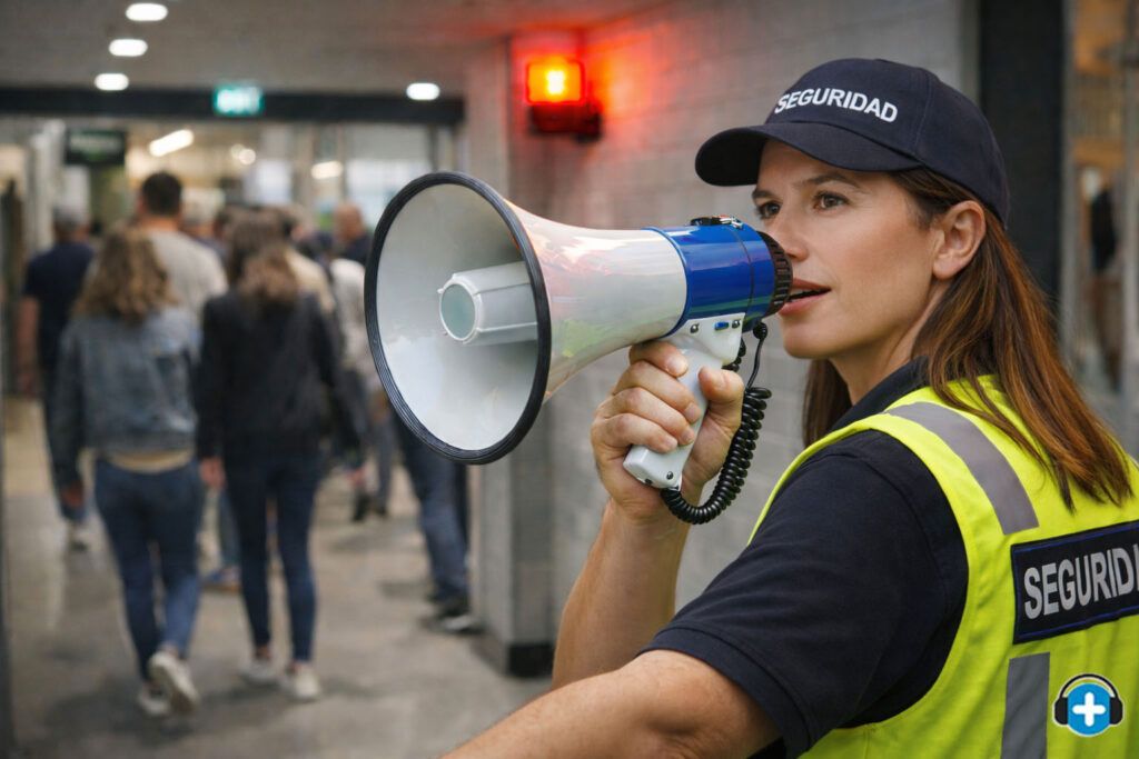 Megafono uso en seguridad