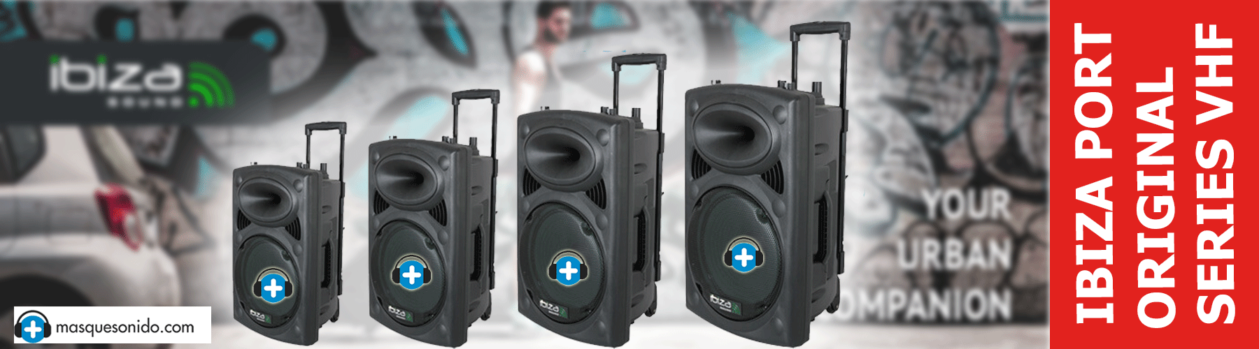 IBIZA SOUND PORT10VHF-BT (Altavoz bluetooth a batería profesional) 